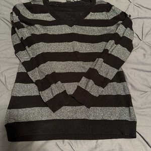 Silver and black sweater